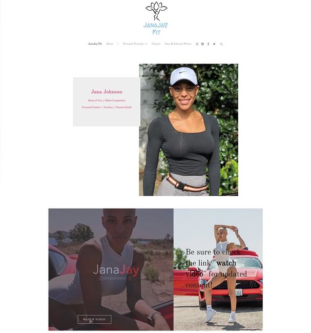 Site Web de Jana Johnson Fitness
