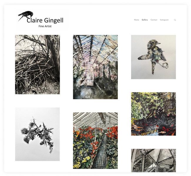 Portfolio akwareli Claire Gingell