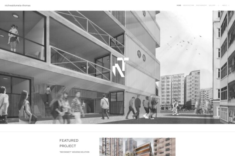 Веб-сайт портфолио архитектуры Ntchwaidumela
