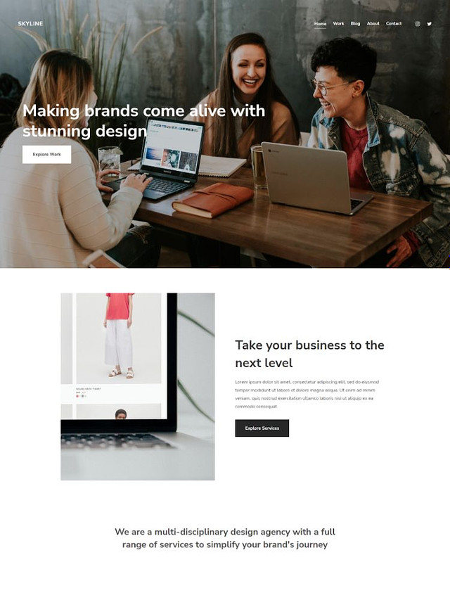 Horizon - Pixpa Websitesjabloon voor kleine bedrijven