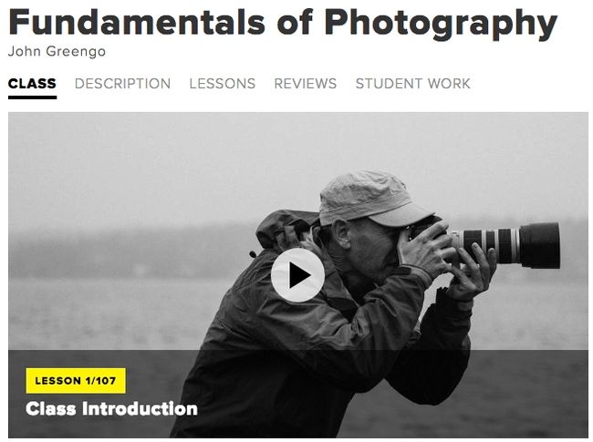 Pacchetto corso di fotografia per principianti di Creativelive