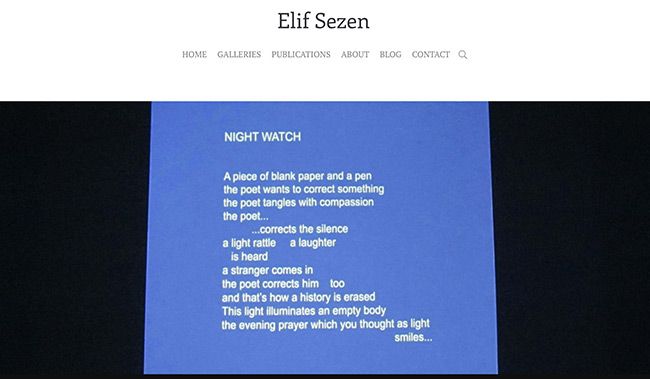 Auteurswebsite Elif Sezen