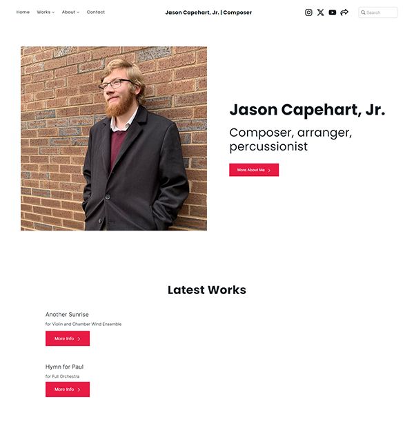 Beispiele für Portfolio-Websites von Jason Capehart, Jr.