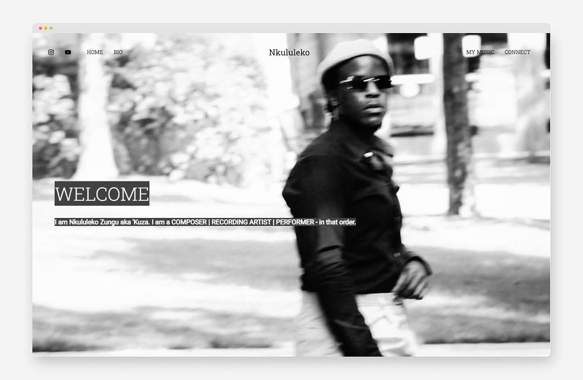 Nkululeko Zunga - Pop Music Artist Portfolio Website