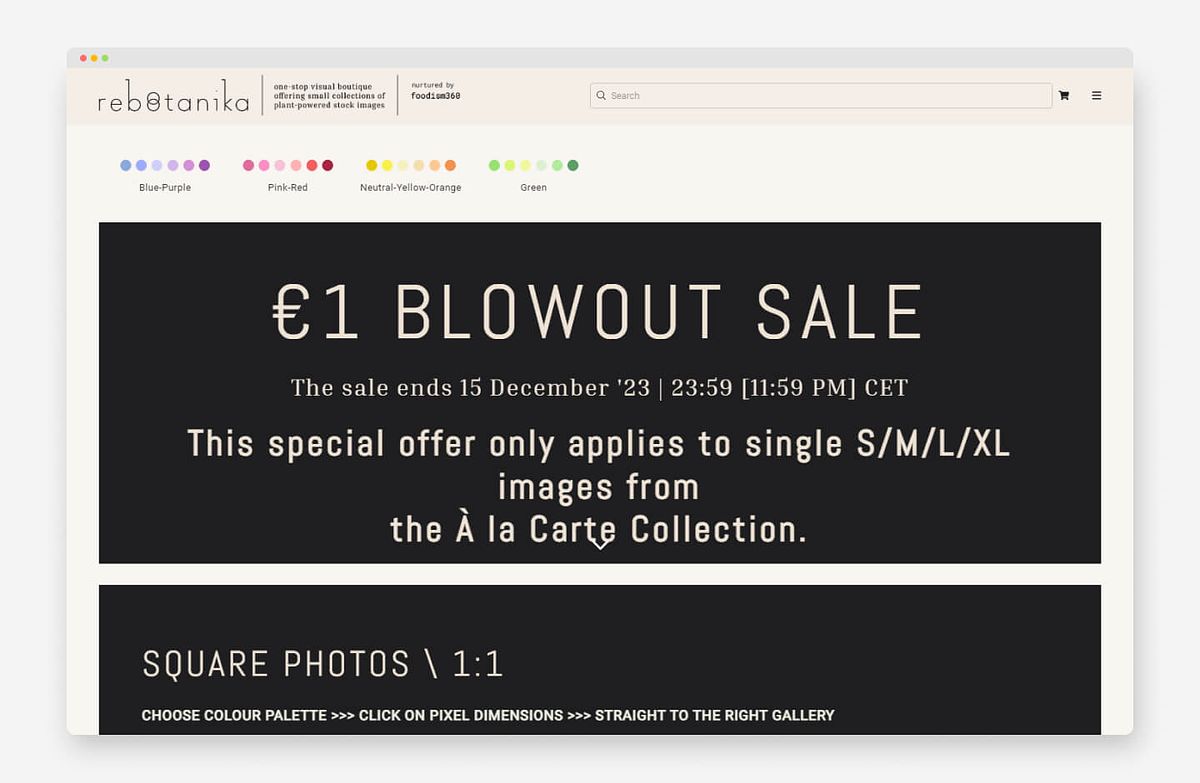 Rebootanika Visual Boutique - Sito web di vendita di foto stock