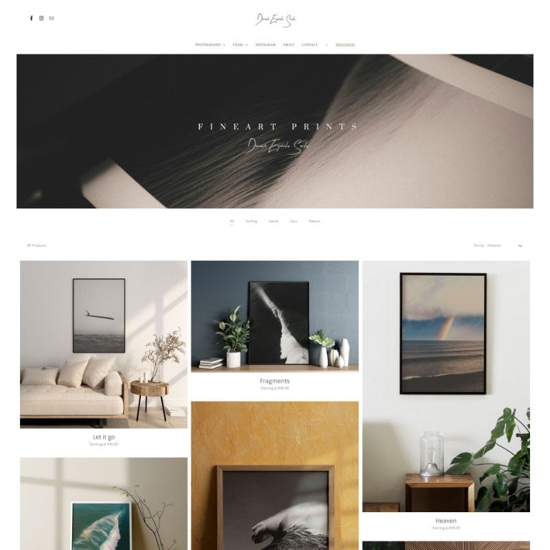 minimalist Online art store