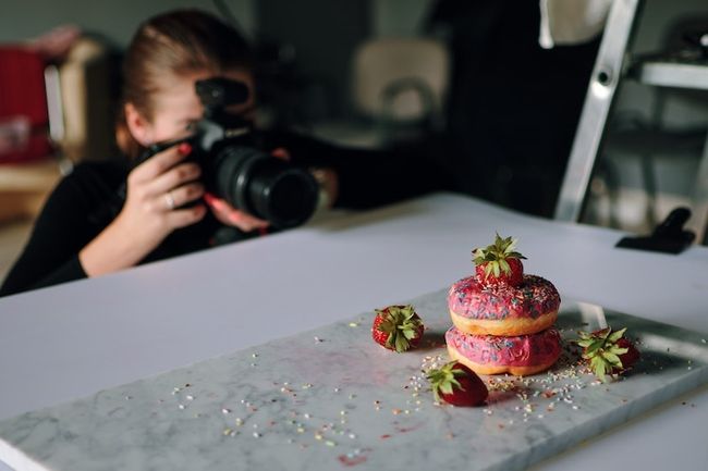 Trabalhos de fotografia de comida